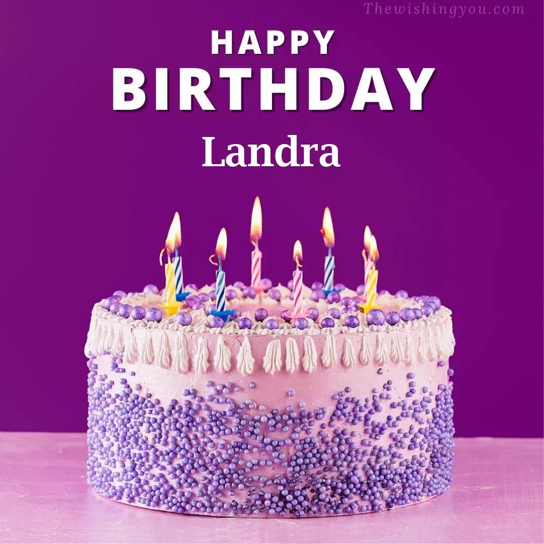 Happy Birthday Landra written on image 4