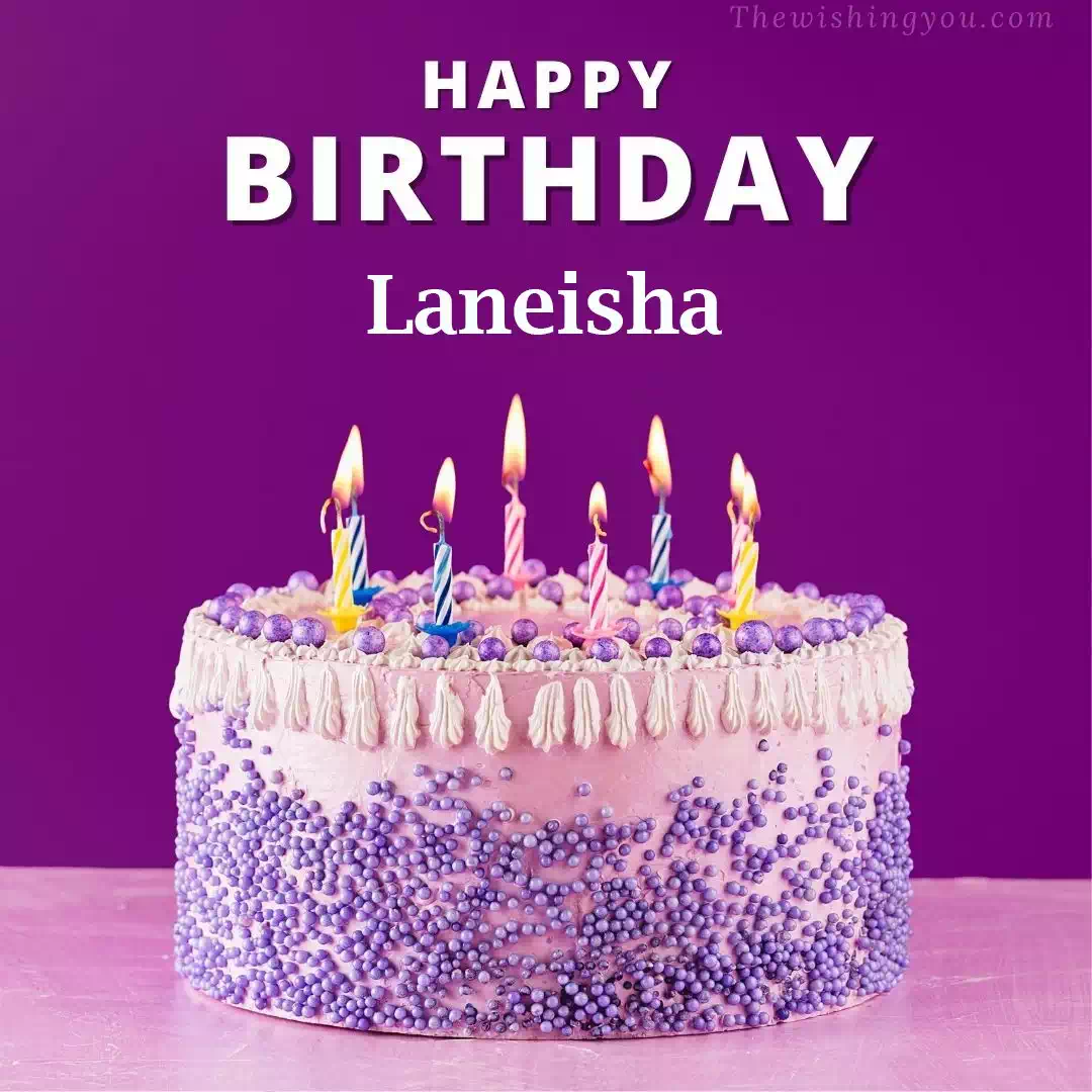 Happy Birthday Laneisha written on image 4