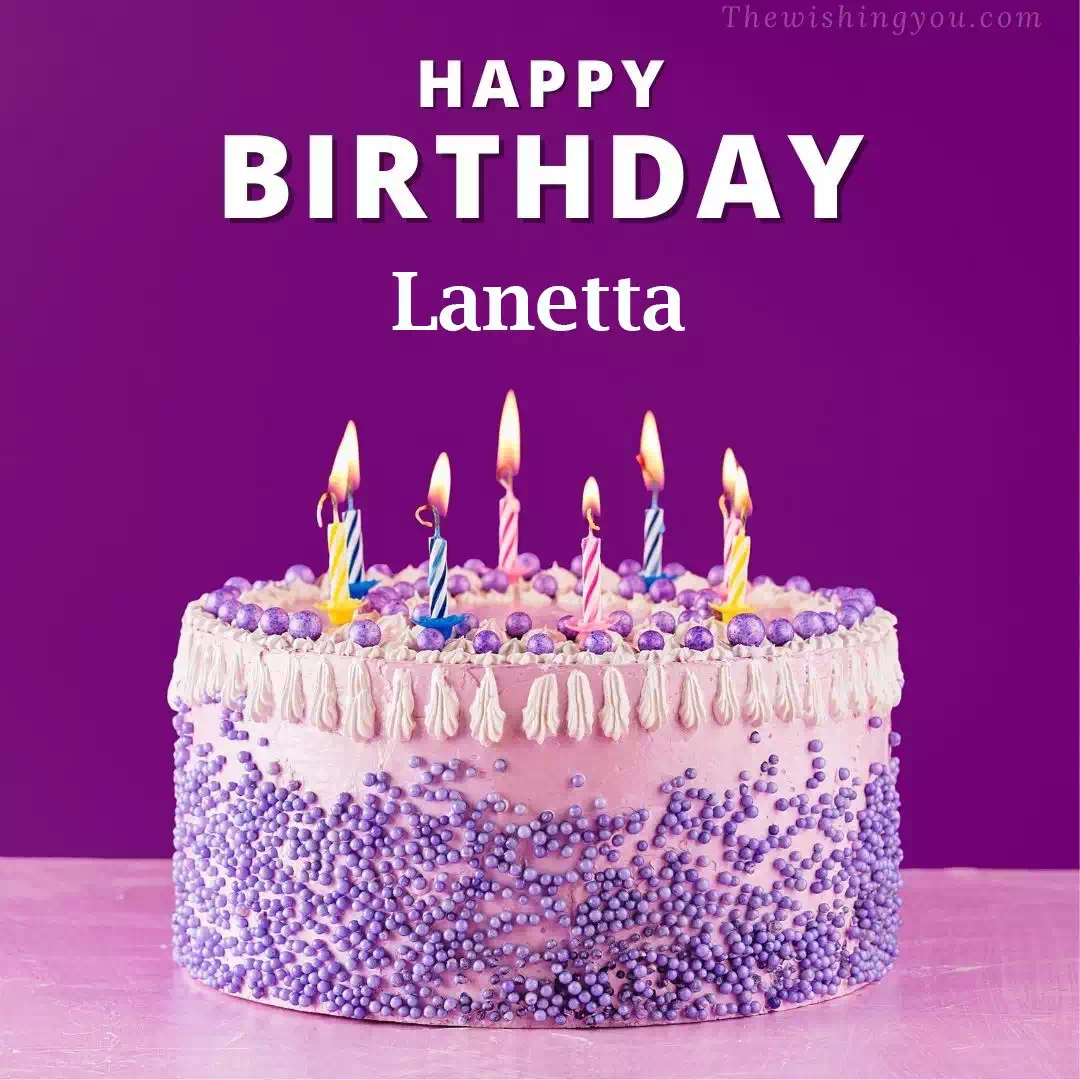 Happy Birthday Lanetta written on image 4
