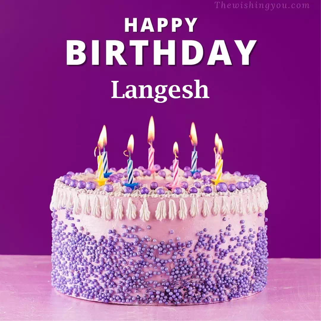 Happy Birthday Langesh written on image 4