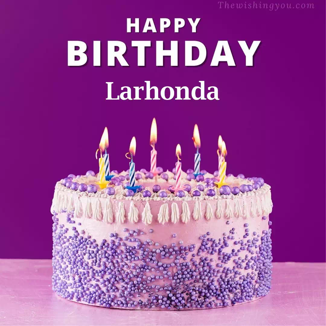 Happy Birthday Larhonda written on image 4