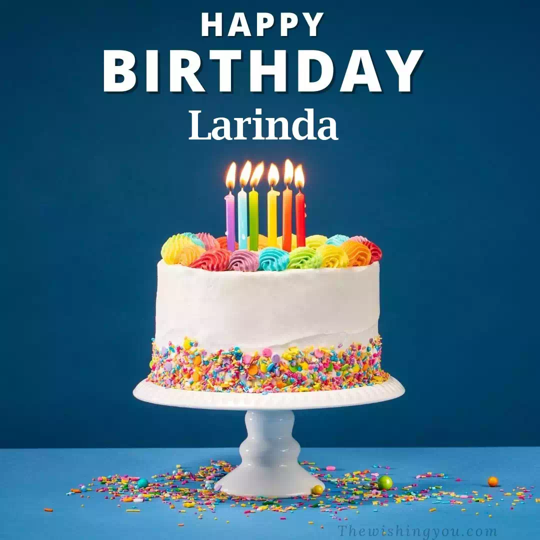 Happy Birthday Larinda written on image 3