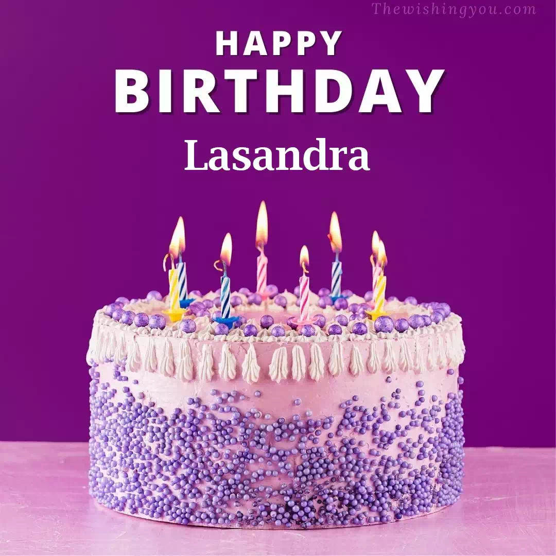 Happy Birthday Lasandra written on image 4