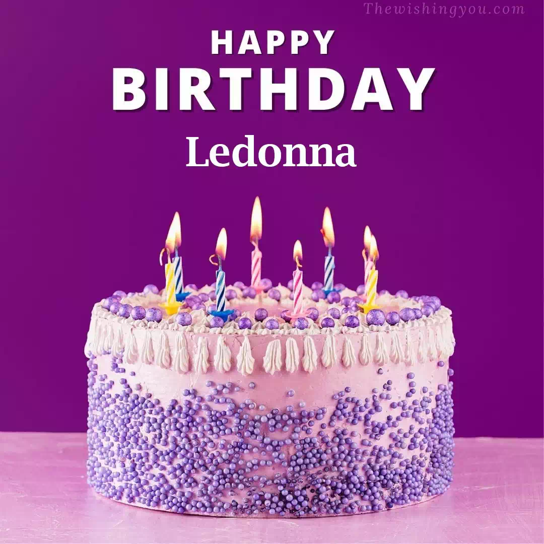 Happy Birthday Ledonna written on image 4