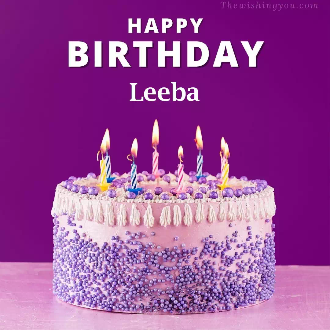 Happy Birthday Leeba written on image 4