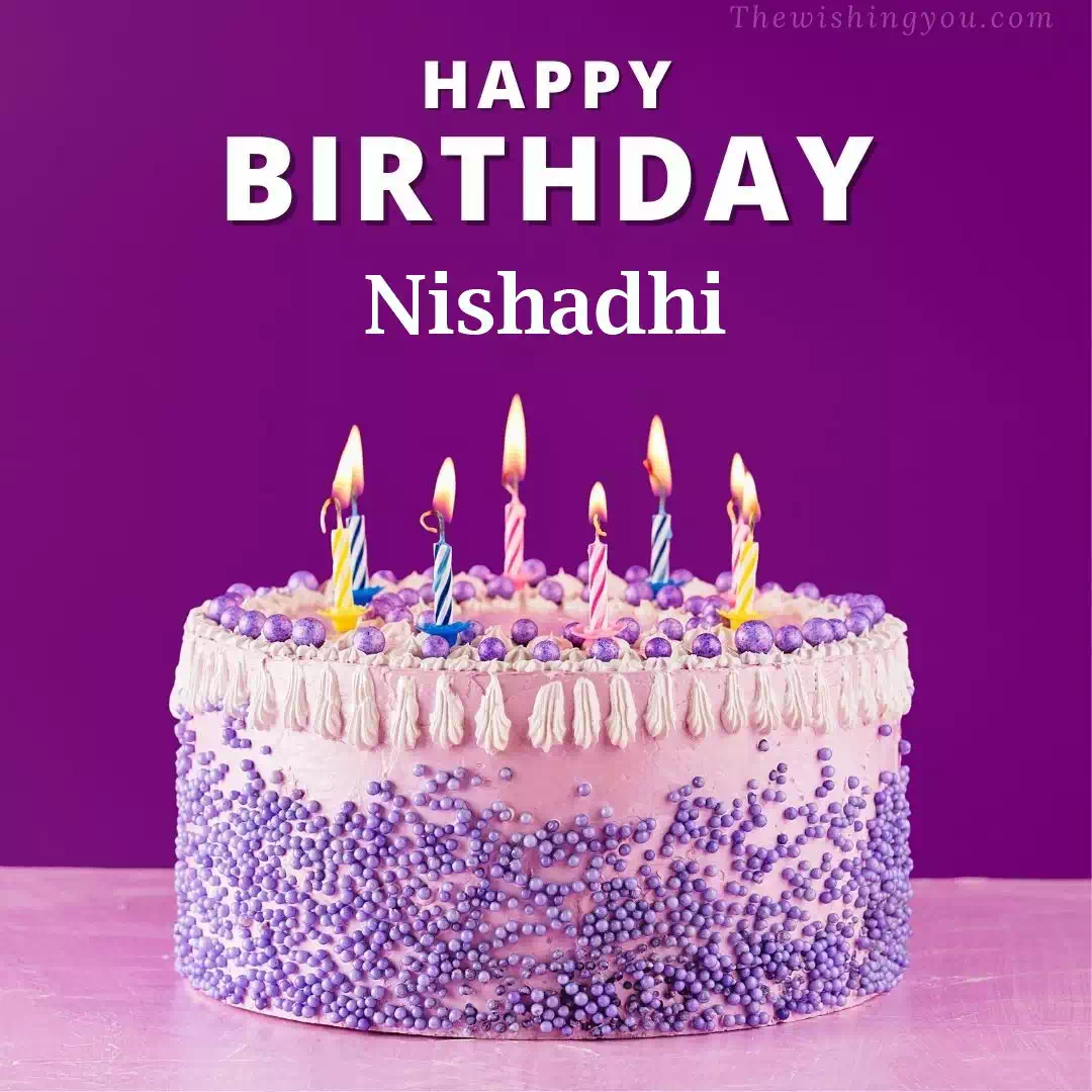 Happy Birthday Nishadhi written on image 4