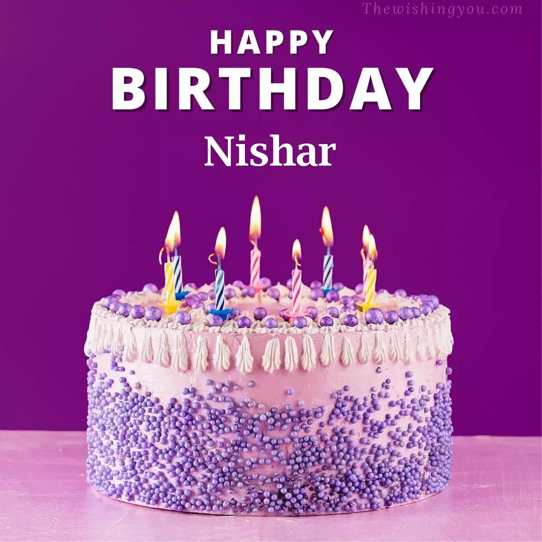 Happy Birthday Nishar written on image 4