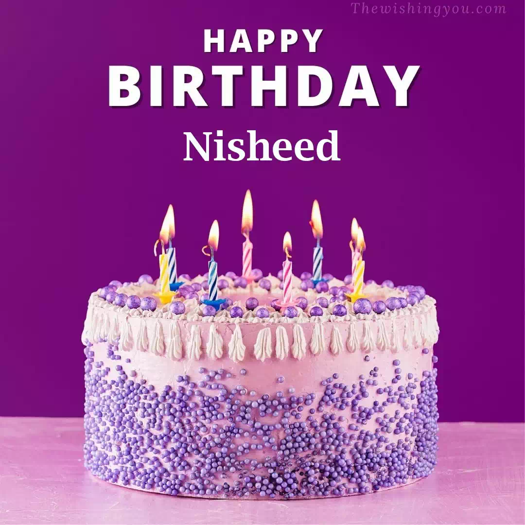 Happy Birthday Nisheed written on image 4