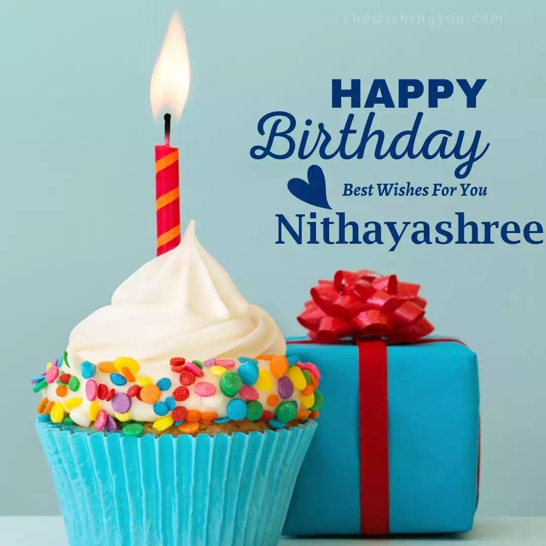 Happy Birthday Nithayashree written on image 1