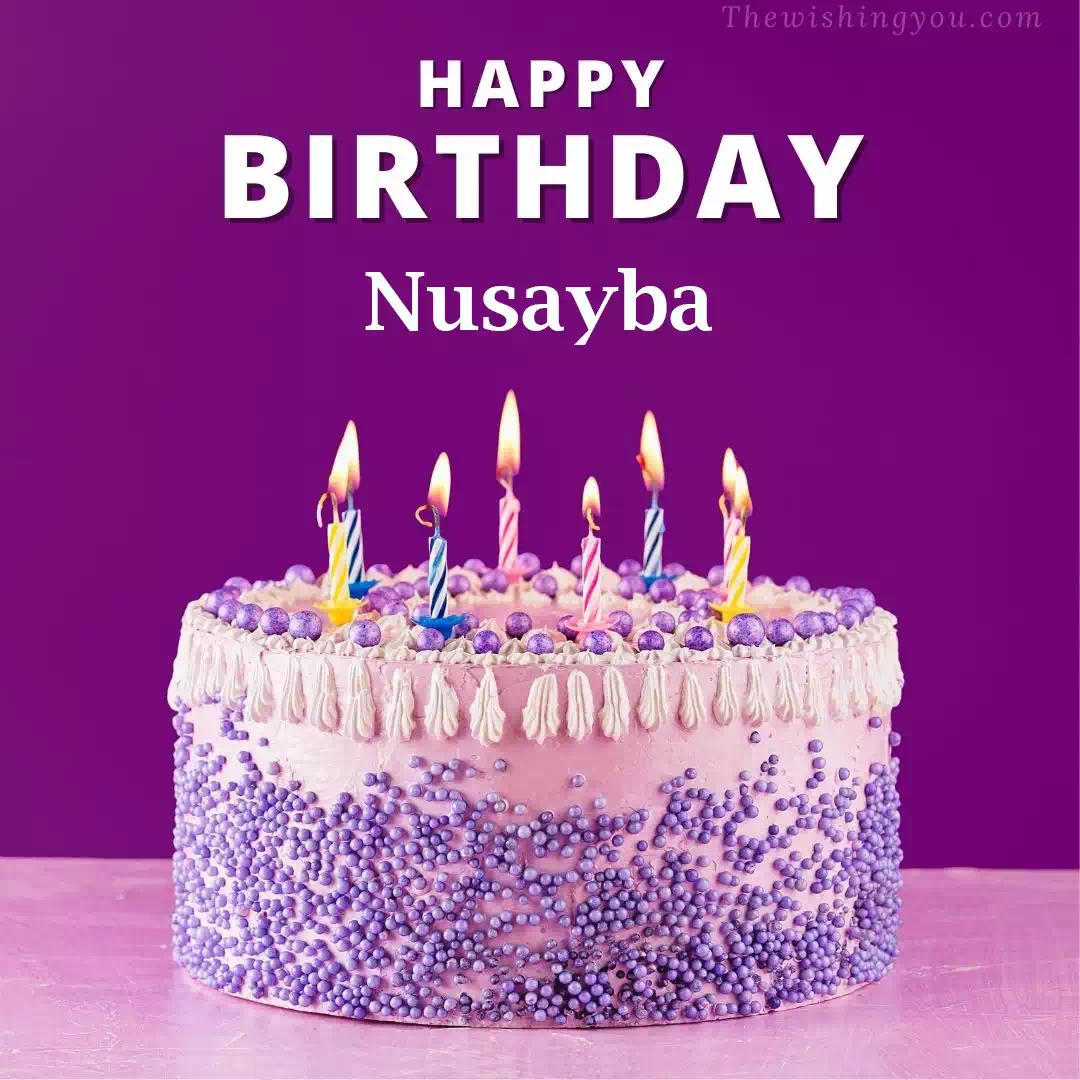 Happy Birthday Nusayba written on image 4