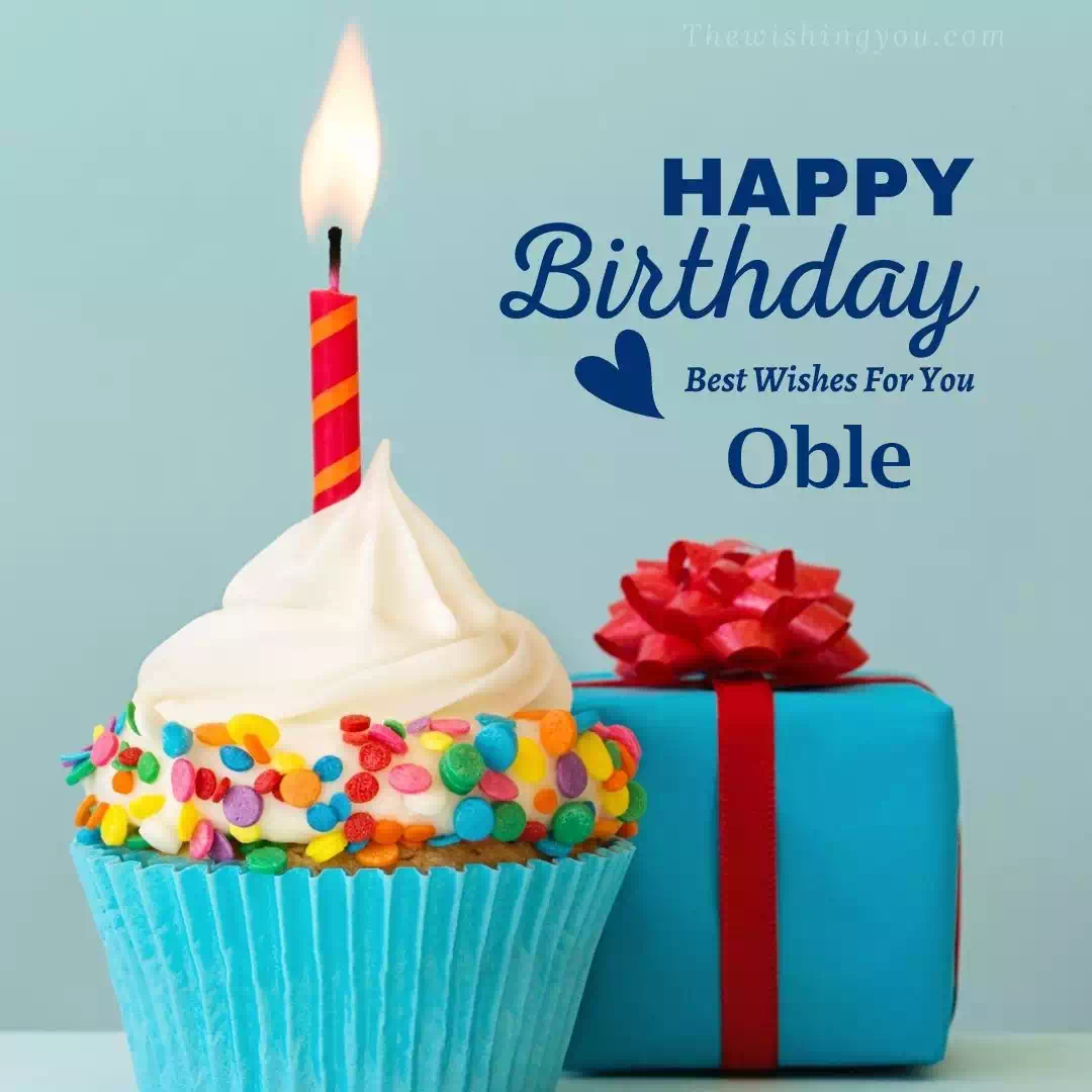 Happy Birthday Oble written on image 1