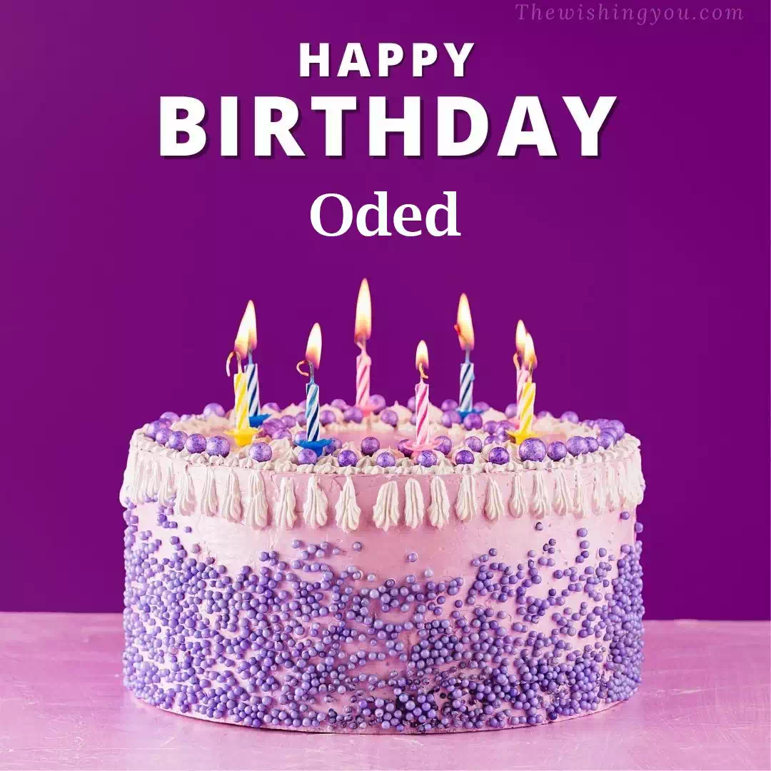 Happy Birthday Oded written on image 4