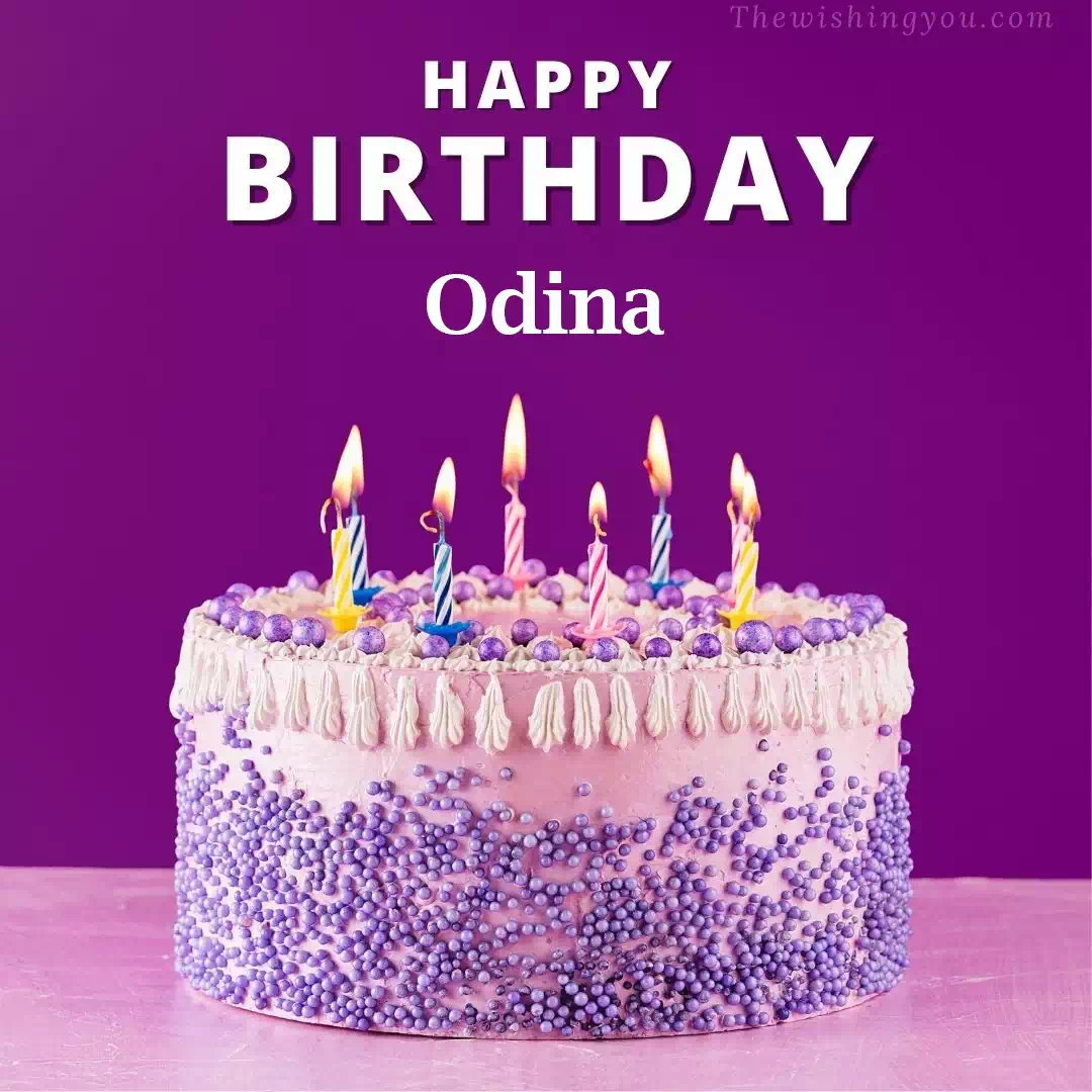 Happy Birthday Odina written on image 4