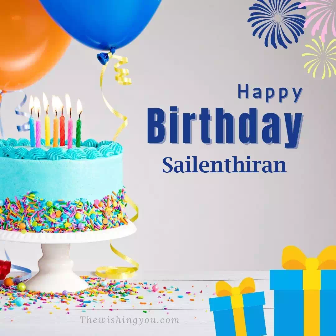 Happy Birthday Sailenthiran written on image 2