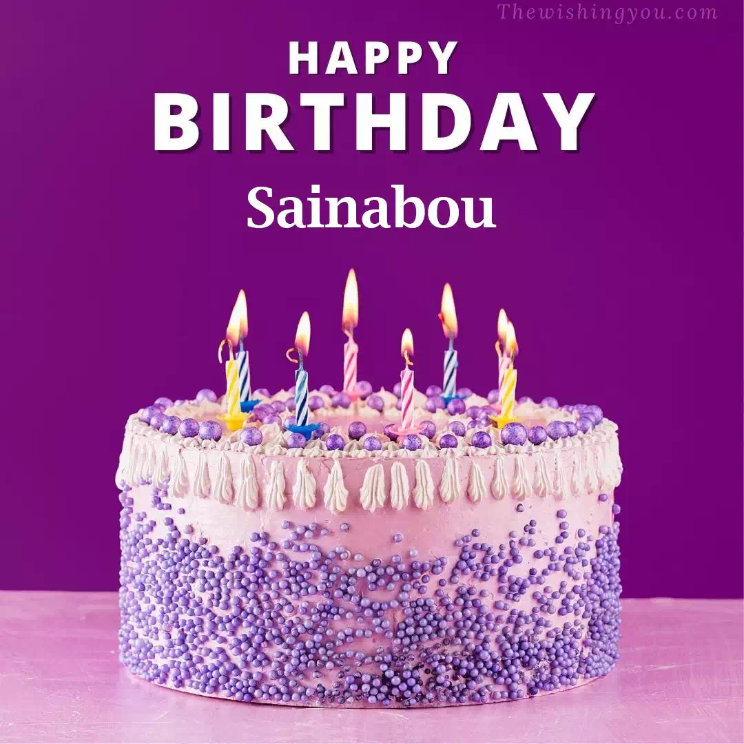 Happy Birthday Sainabou written on image 4