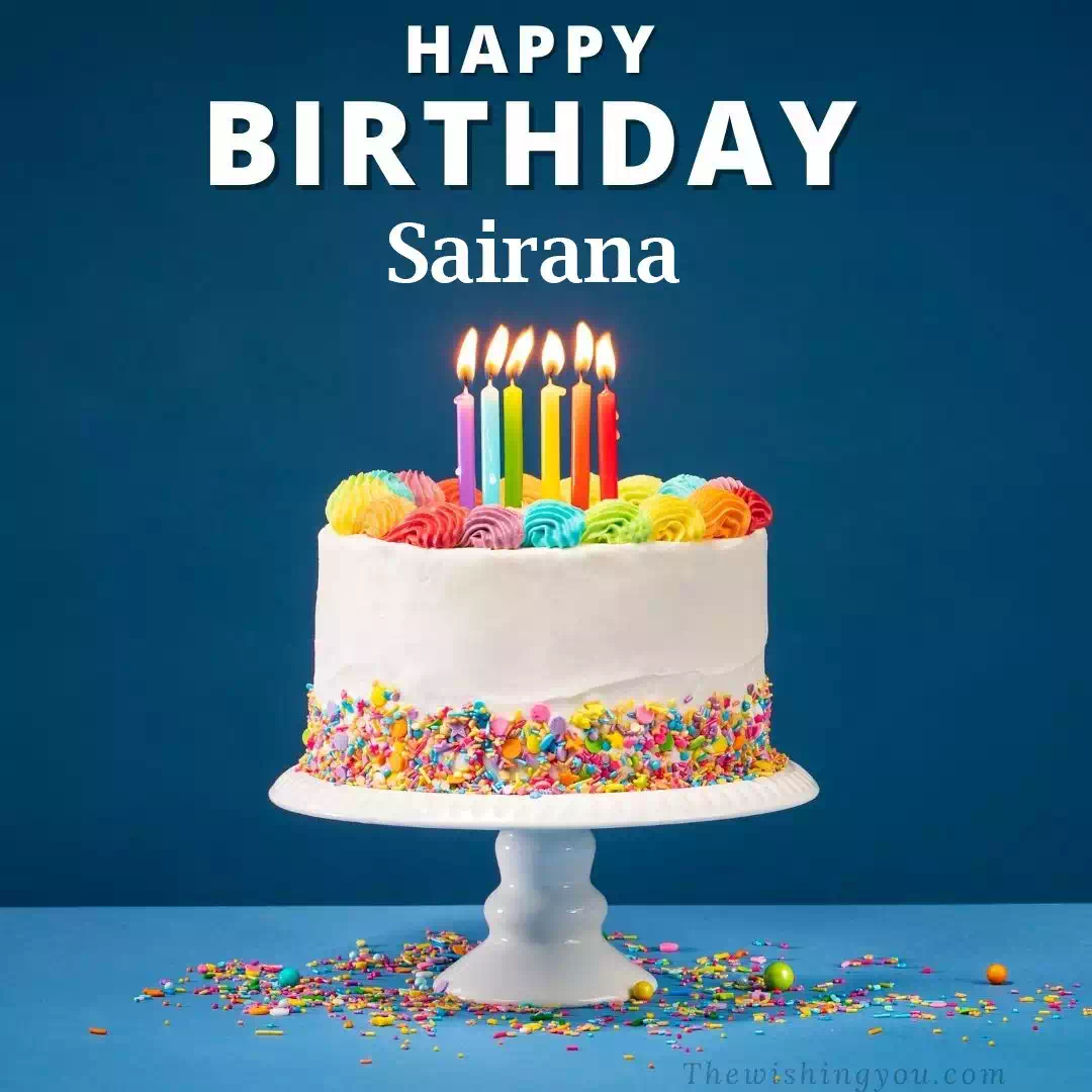 Happy Birthday Sairana written on image 3
