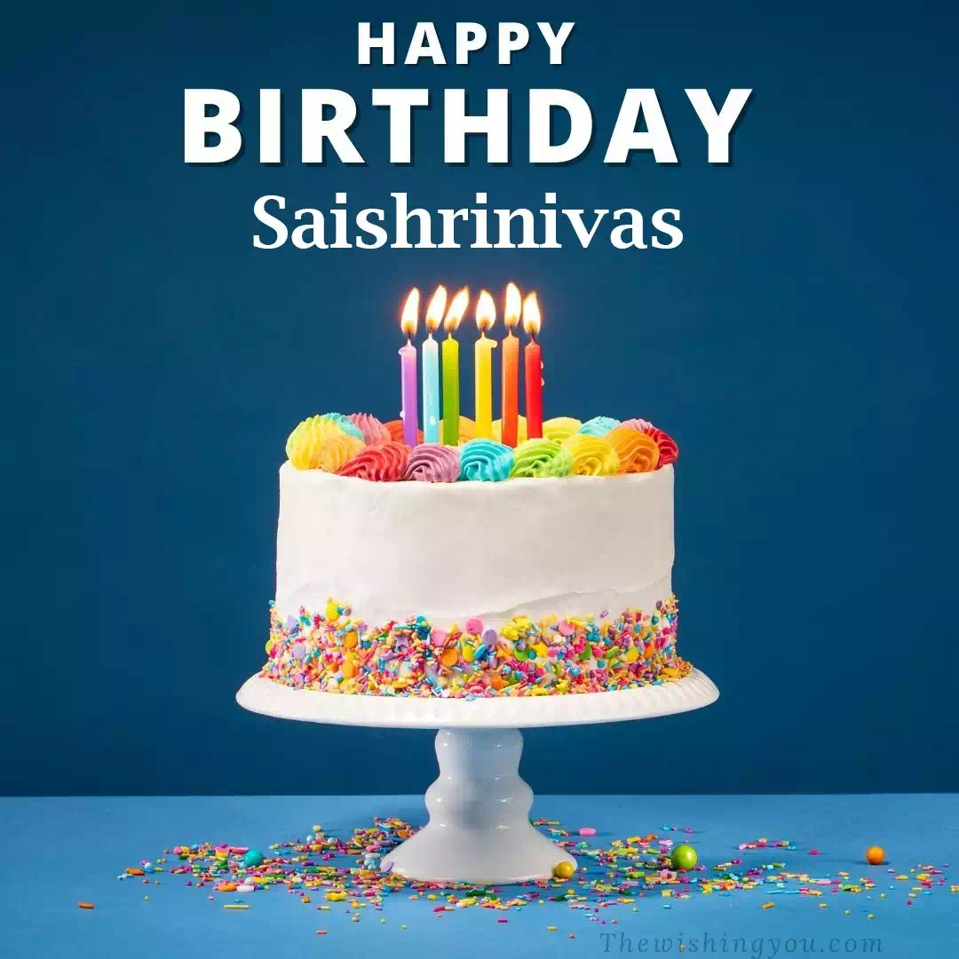Happy Birthday Saishrinivas written on image 3