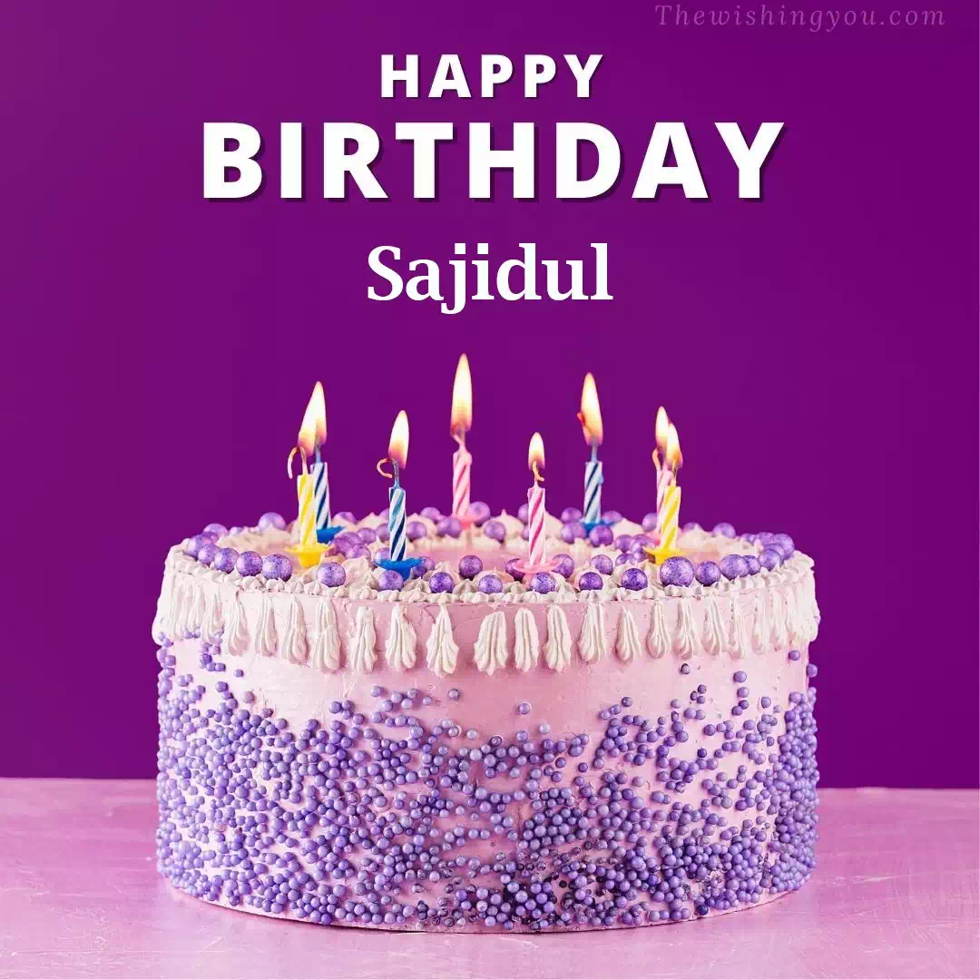 Happy Birthday Sajidul written on image 4