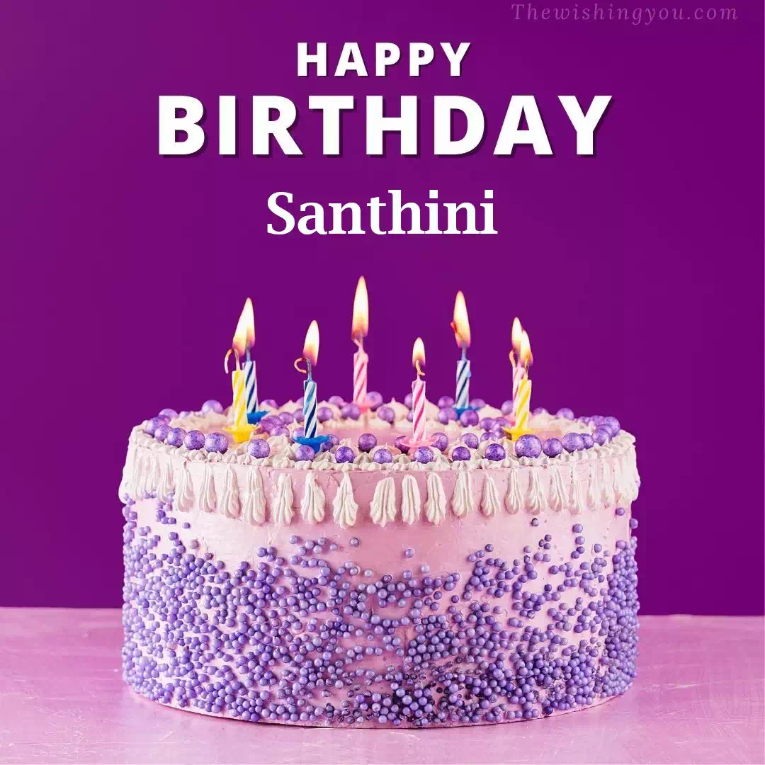 Happy Birthday Santhini written on image 4