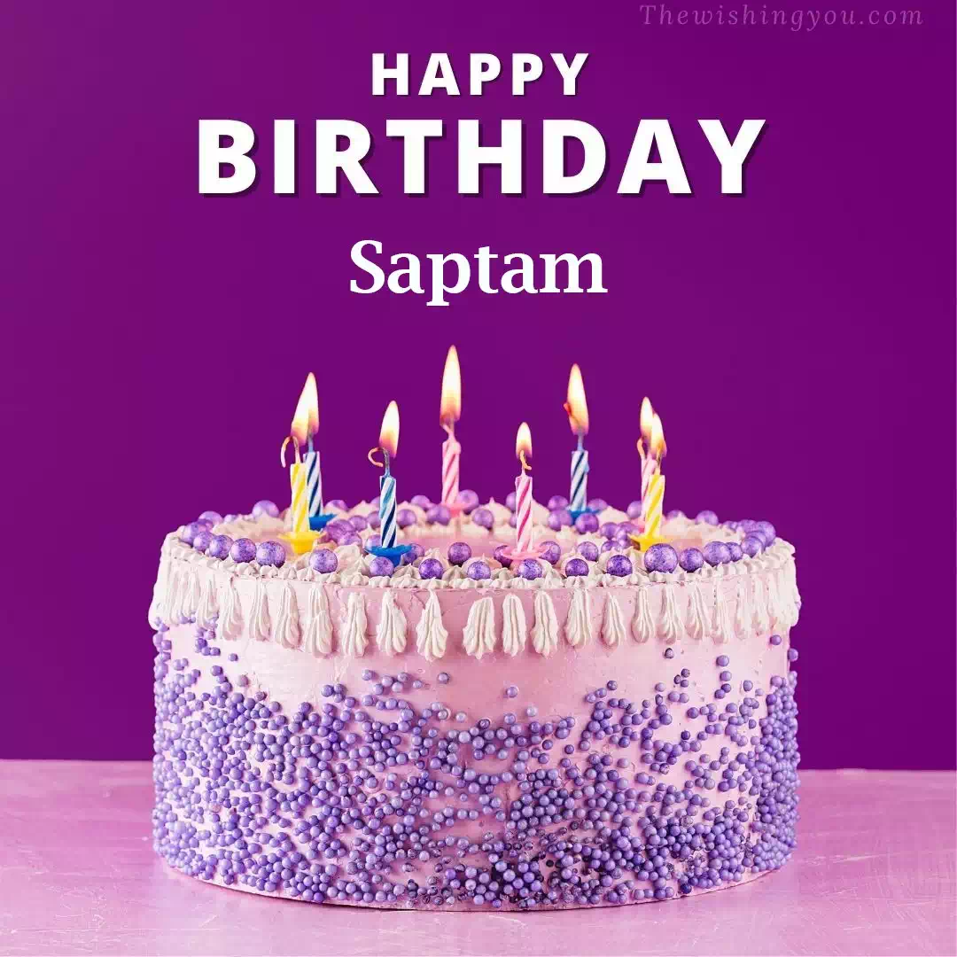Happy Birthday Saptam written on image 4