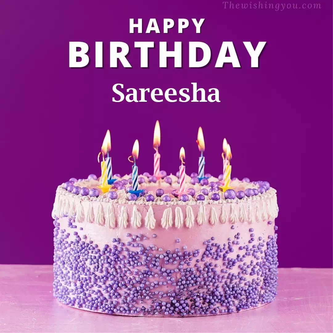 Happy Birthday Sareesha written on image 4