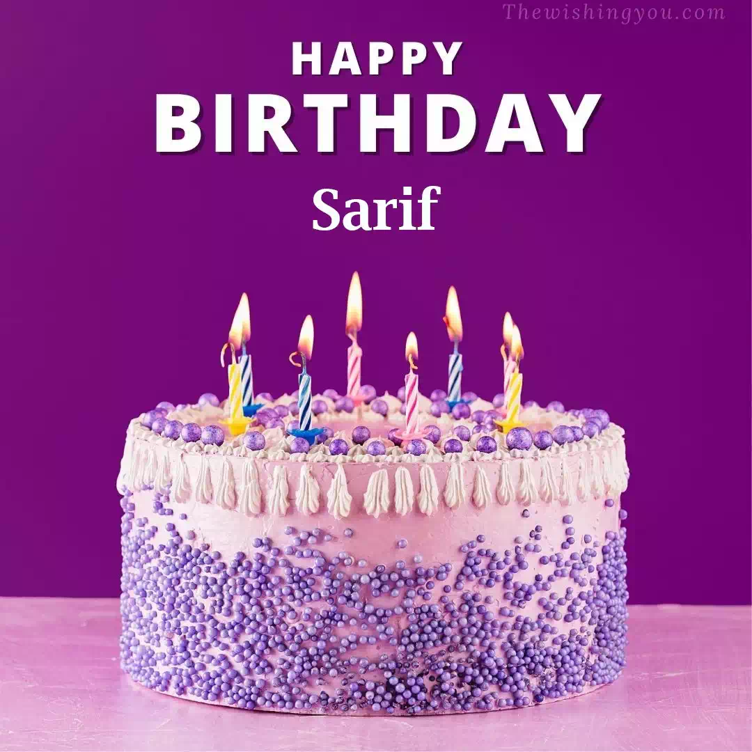 Happy Birthday Sarif written on image 4