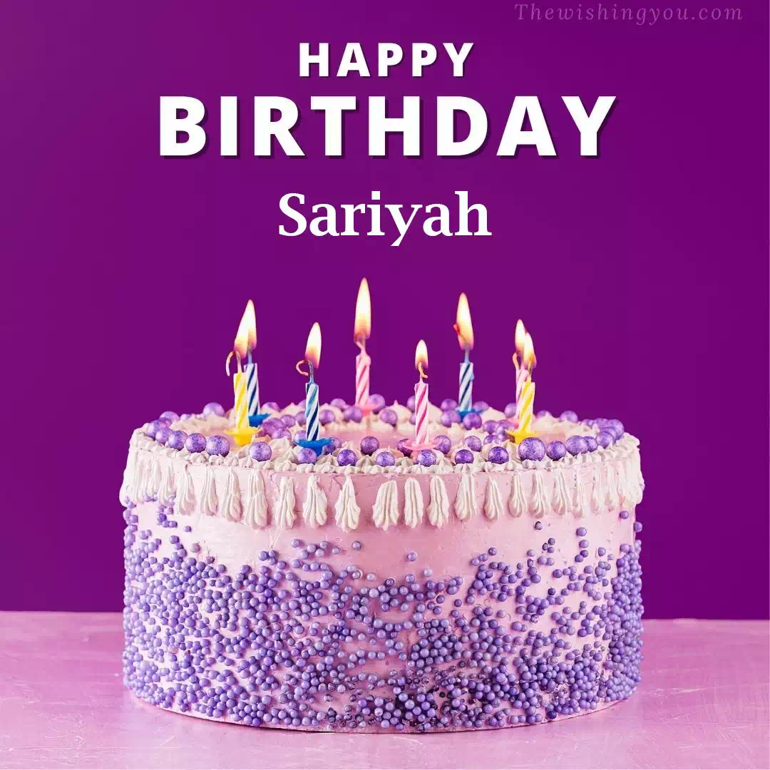 Happy Birthday Sariyah written on image 4