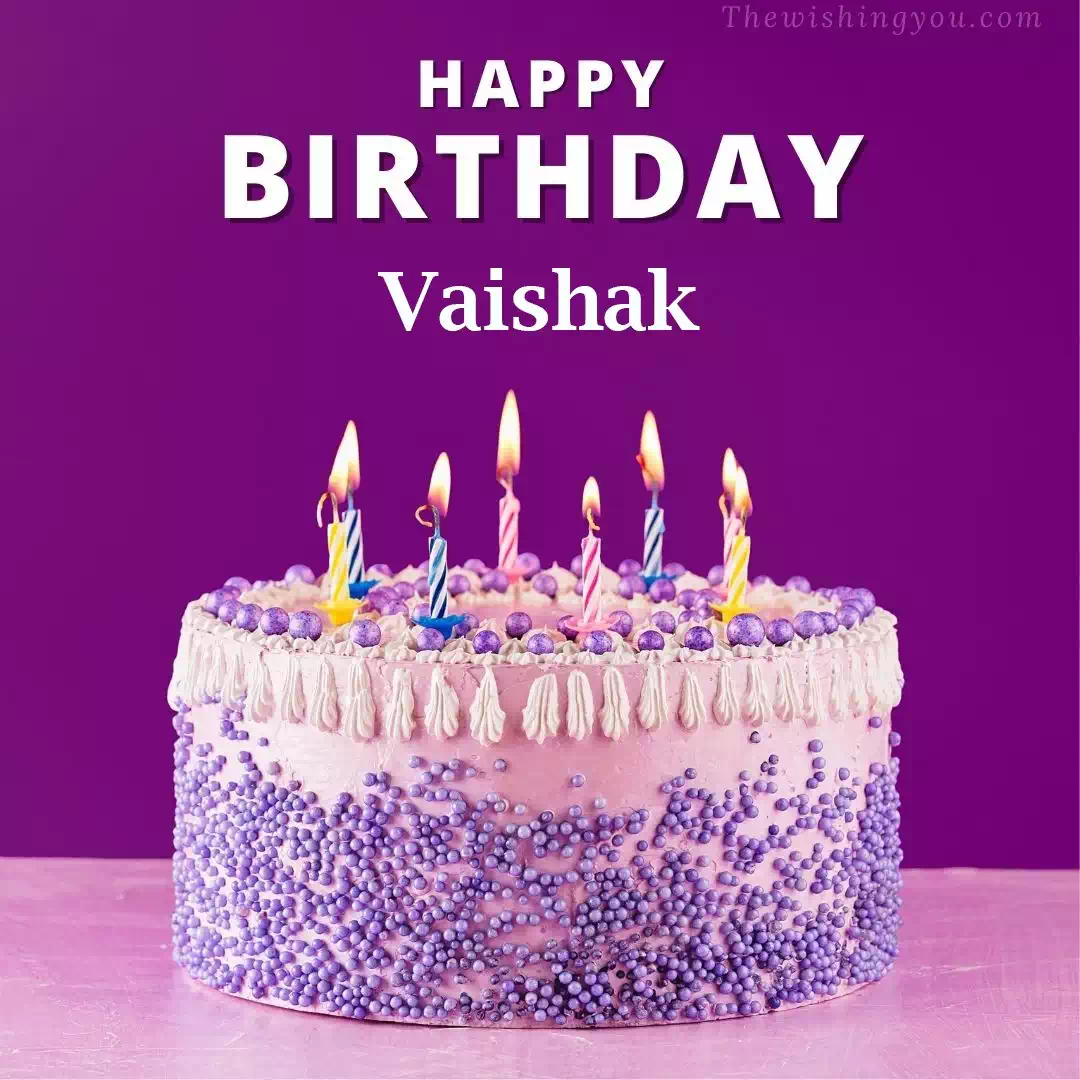 Happy Birthday Vaishak written on image 4