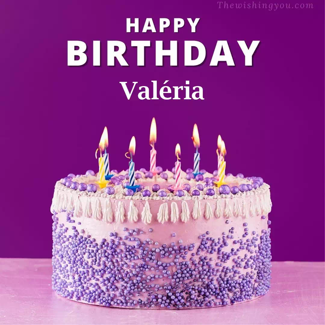 Happy Birthday Valéria written on image 4