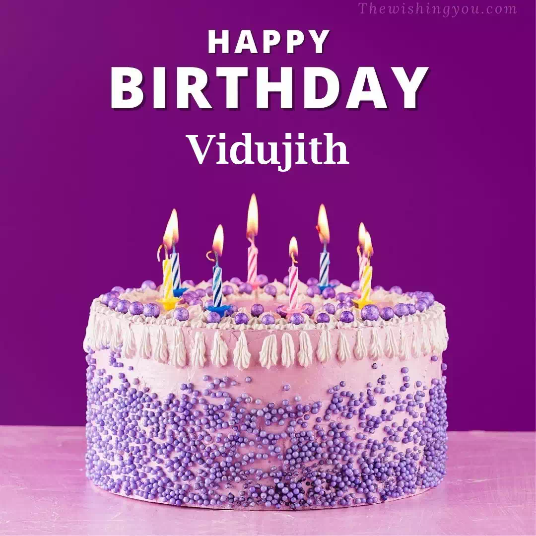 Happy Birthday Vidujith written on image 4