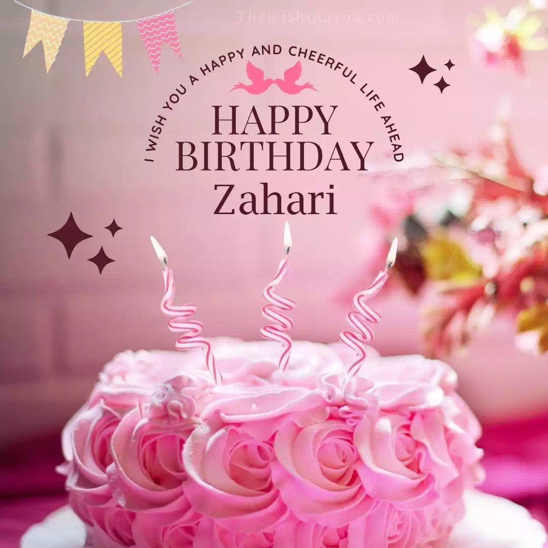 Happy Birthday Zahari written on image