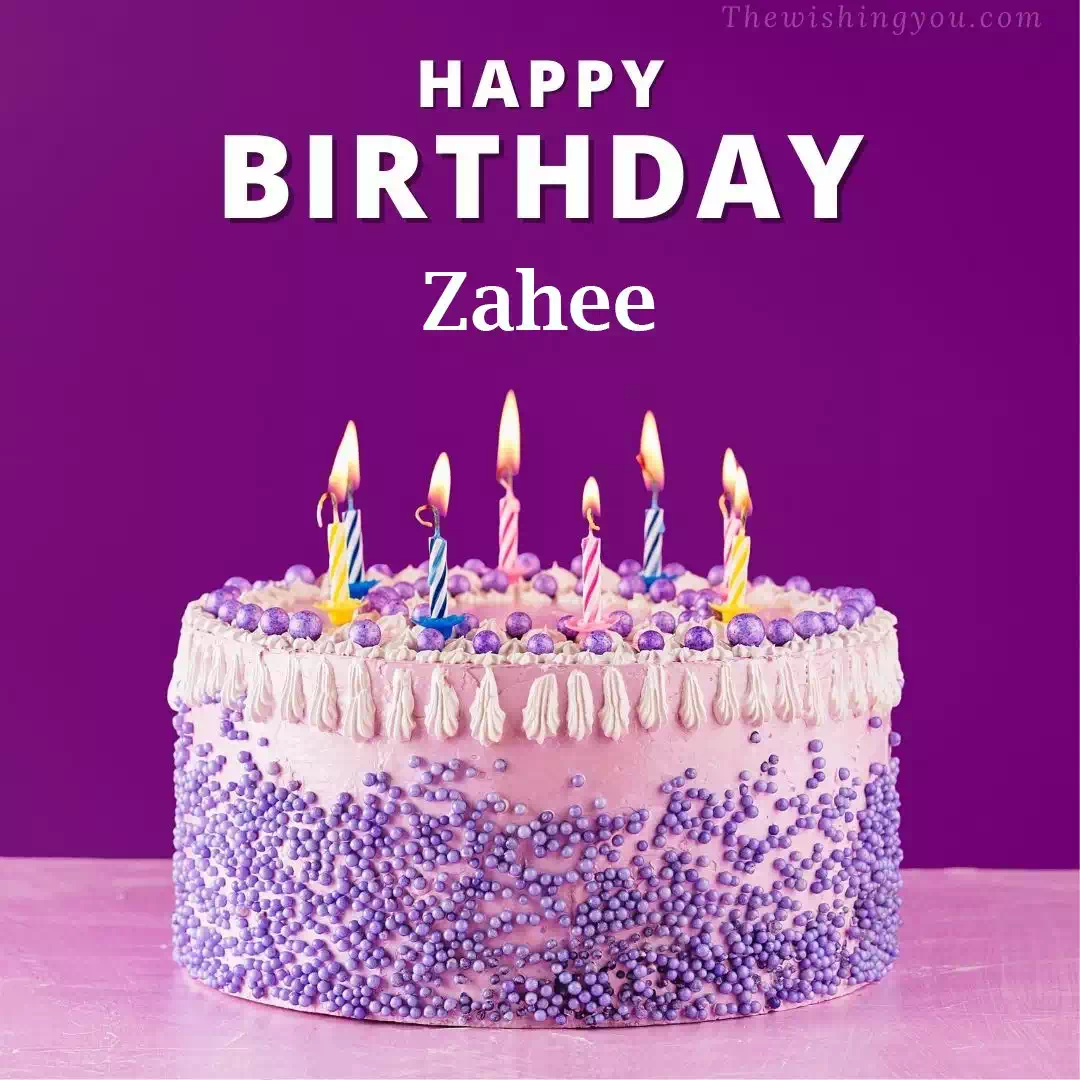 Happy Birthday Zahee written on image 4