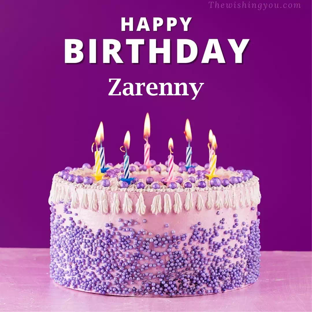 Happy Birthday Zarenny written on image 4