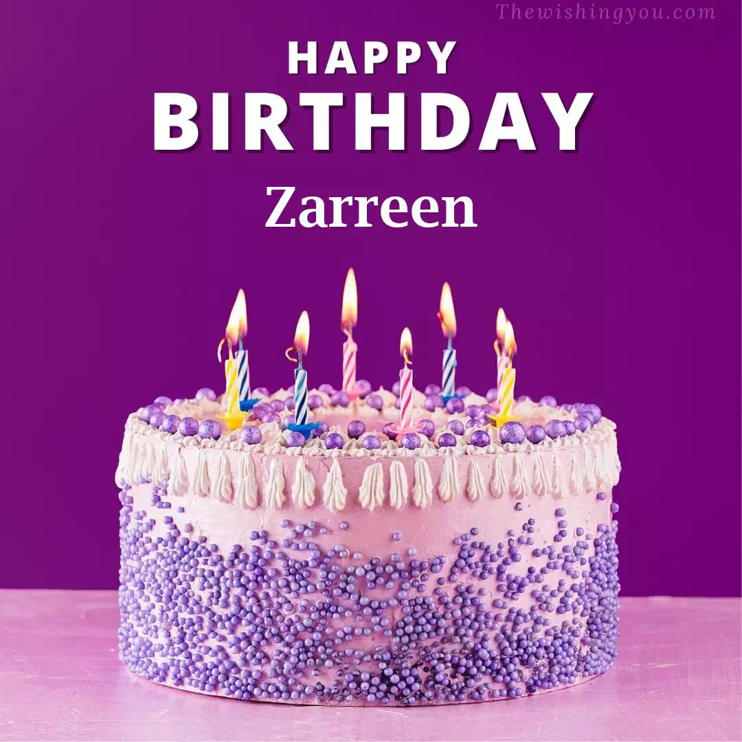 Happy Birthday Zarreen written on image 4