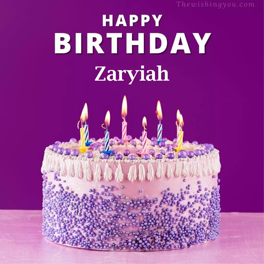 Happy Birthday Zaryiah written on image 4