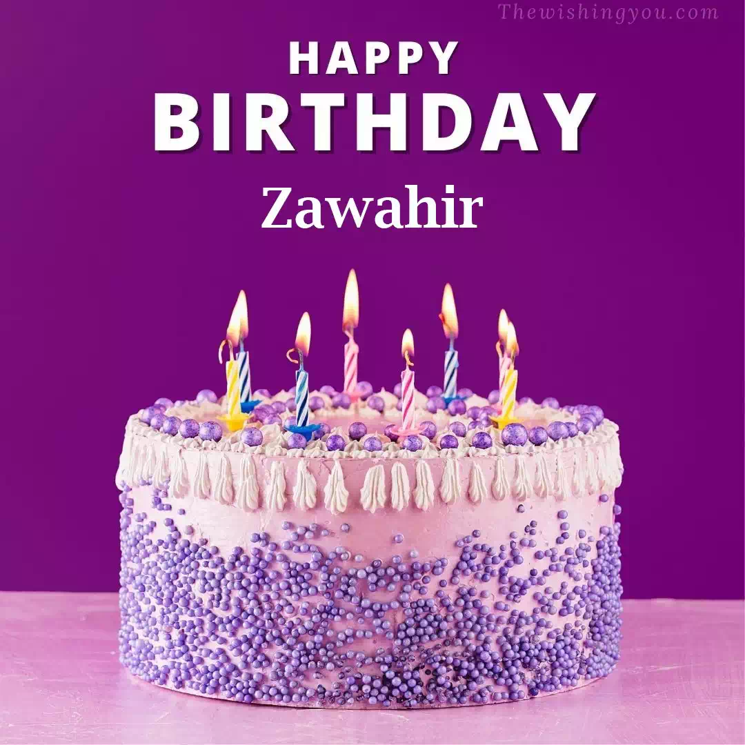 Happy Birthday Zawahir written on image 4