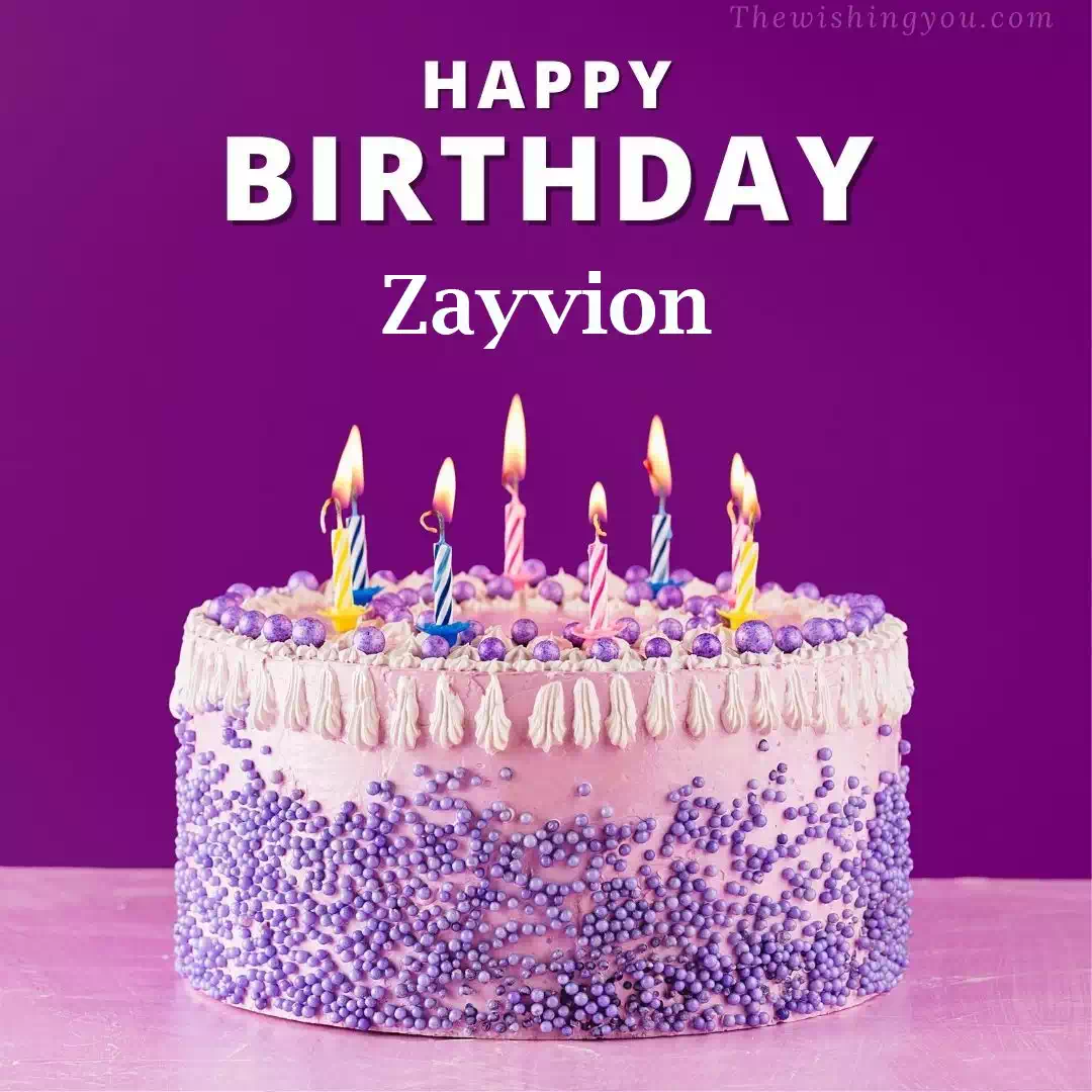 Happy Birthday Zayvion written on image 4