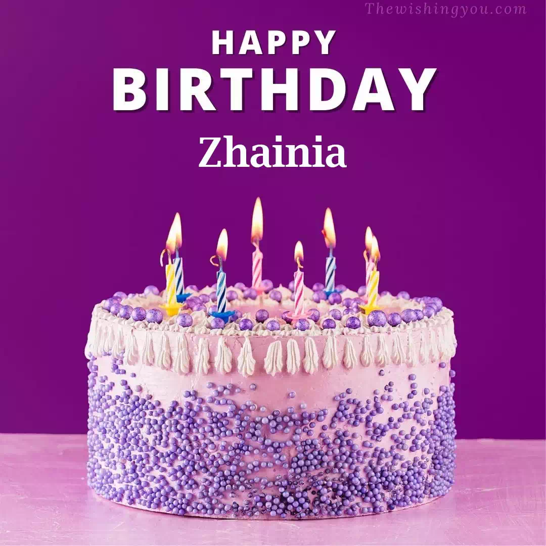 100 Hd Happy Birthday Zhainia Cake Images And Shayari 1901