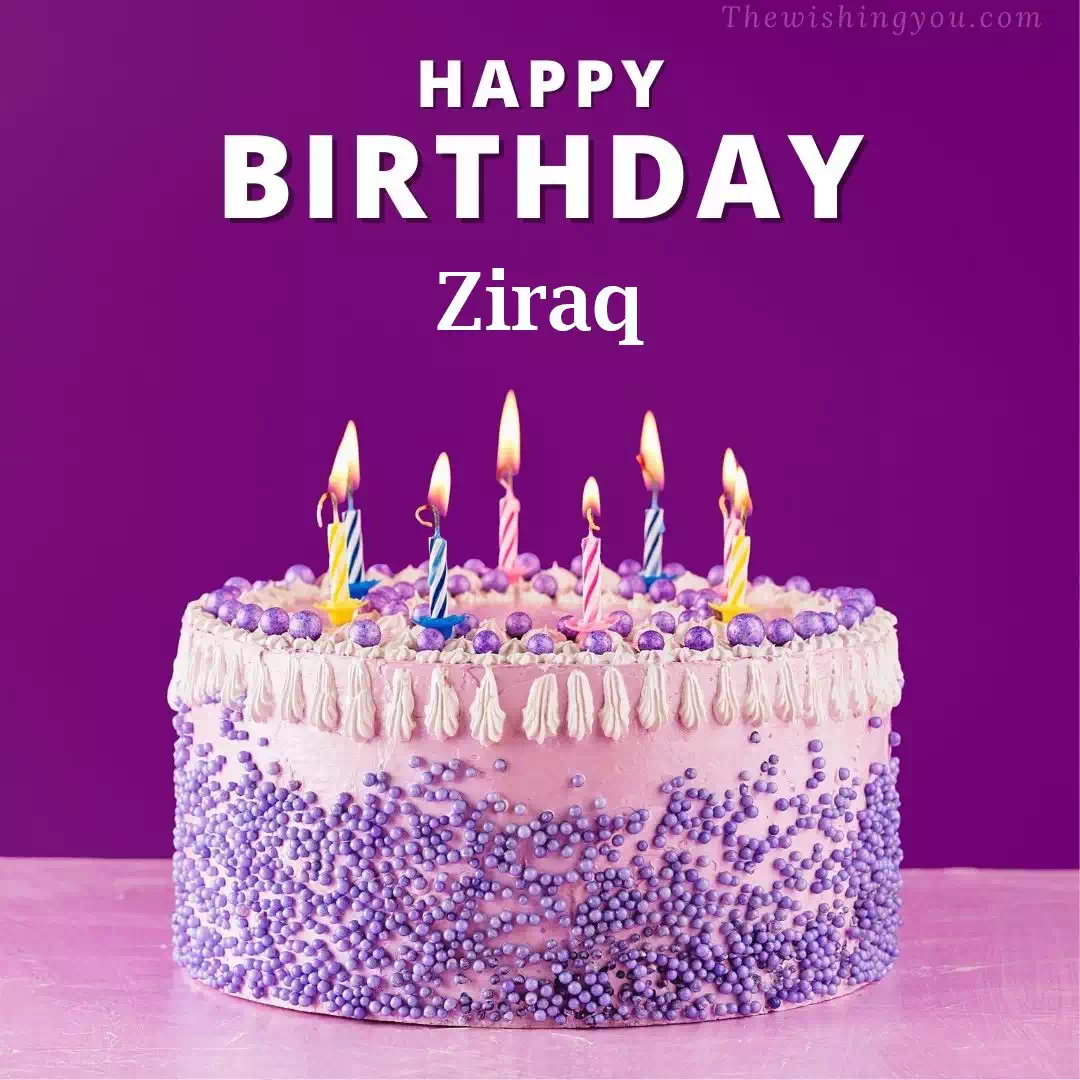 Happy Birthday Ziraq written on image 4
