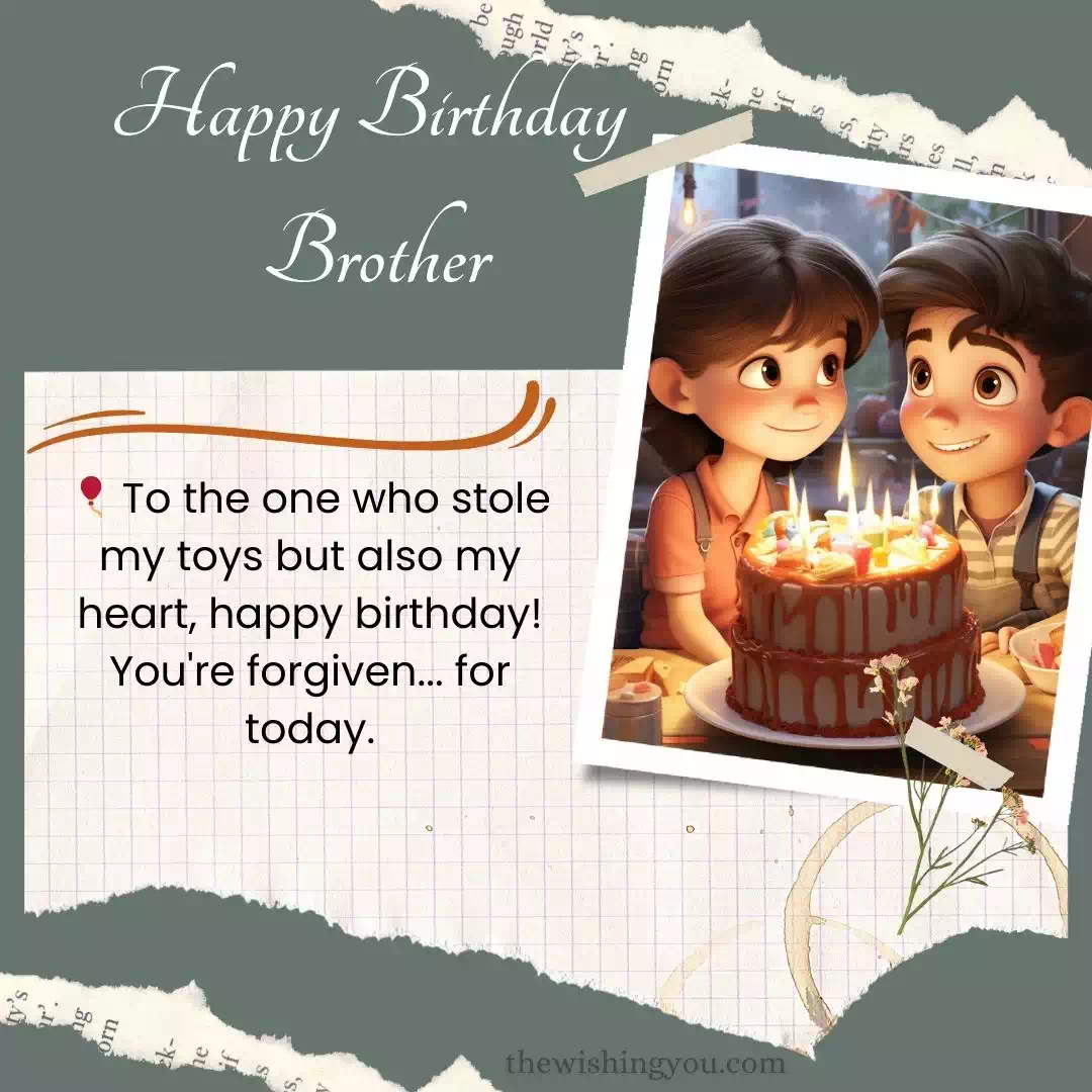 One Line Birthday Wishes For Brother 11