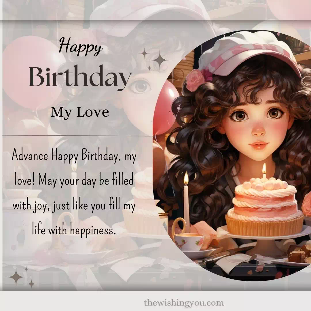 Advance Happy Birthday Wishes For Lover Quotes 1