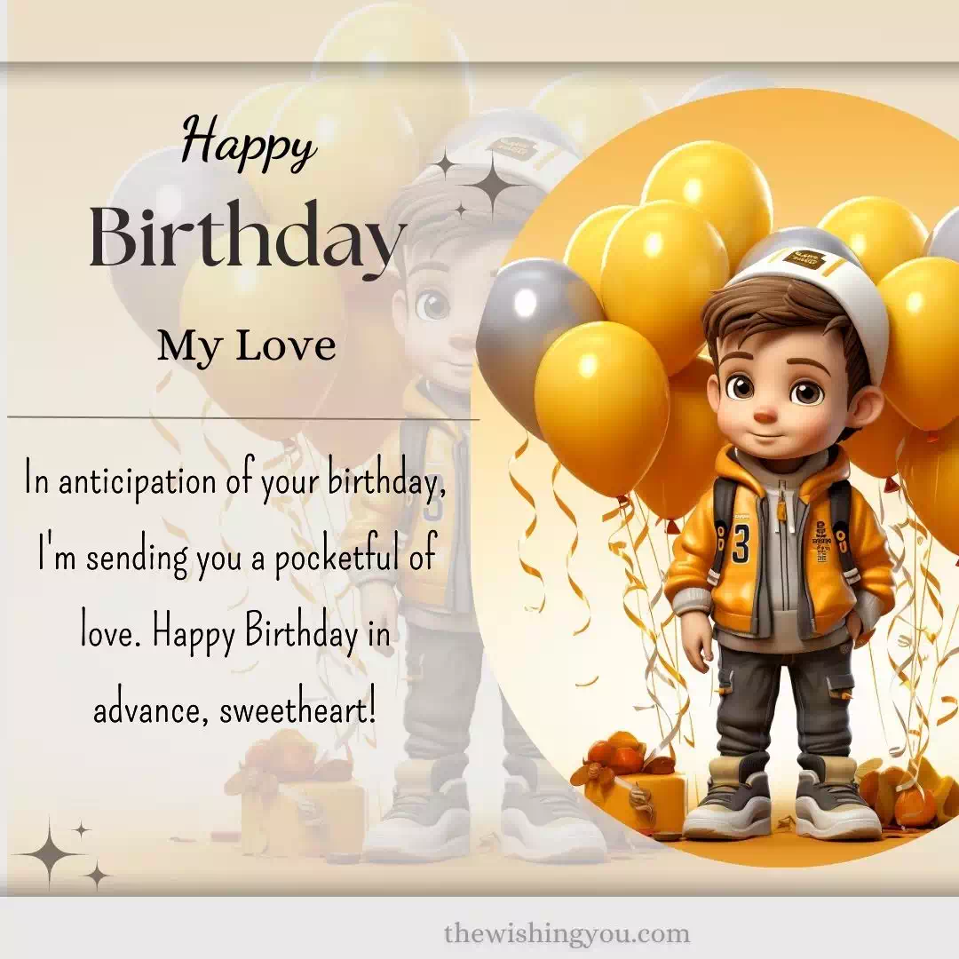 Advance Happy Birthday Wishes For Lover Quotes 4