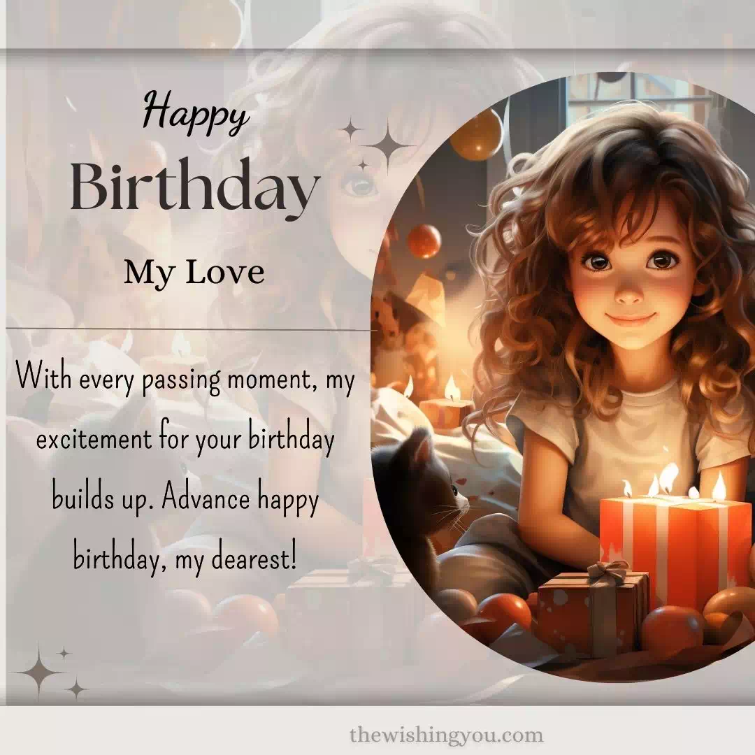 Advance Happy Birthday Wishes For Lover Quotes 5